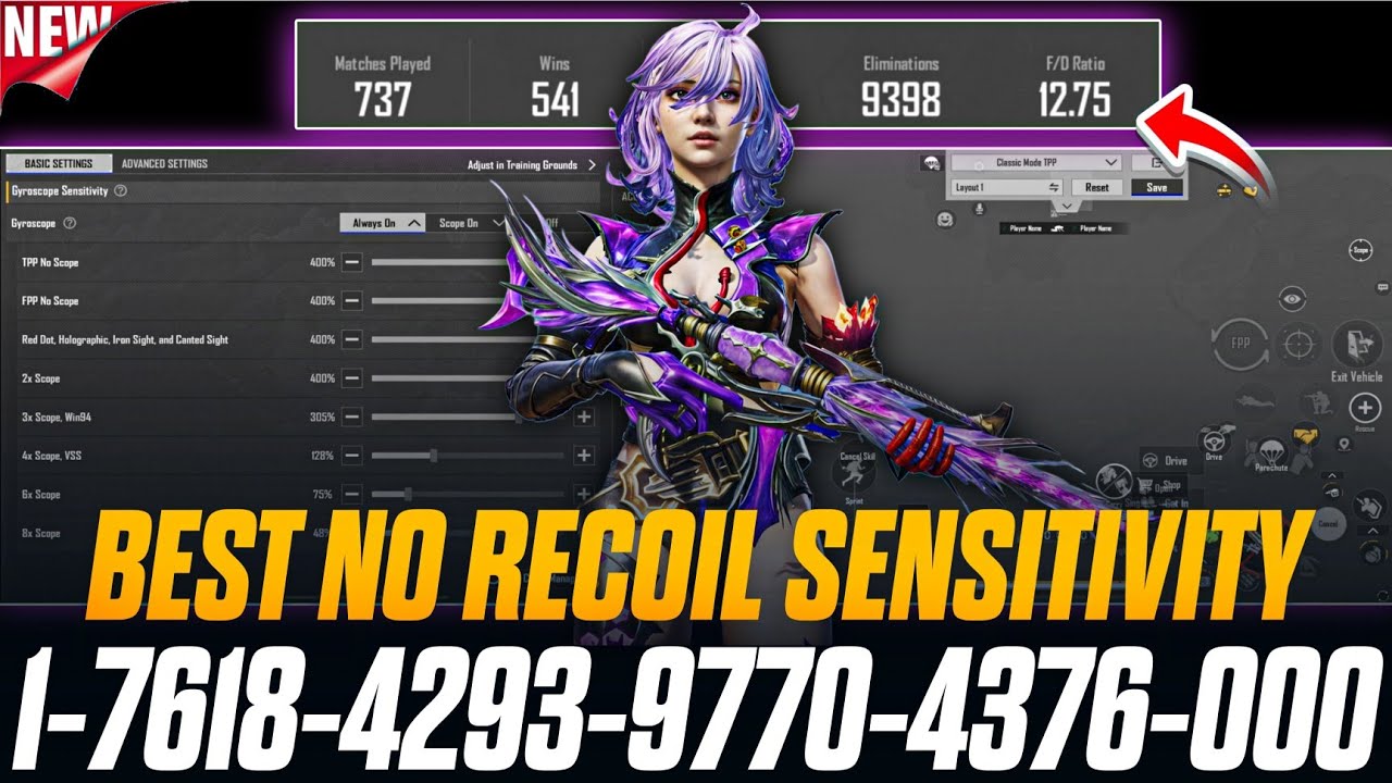 BGMI BEST NO RECOIL SENSITIVITY 🔥 FOR IPAD | 4 FINGER CLAW GYRO CODE | BEST SETTINGS 2026