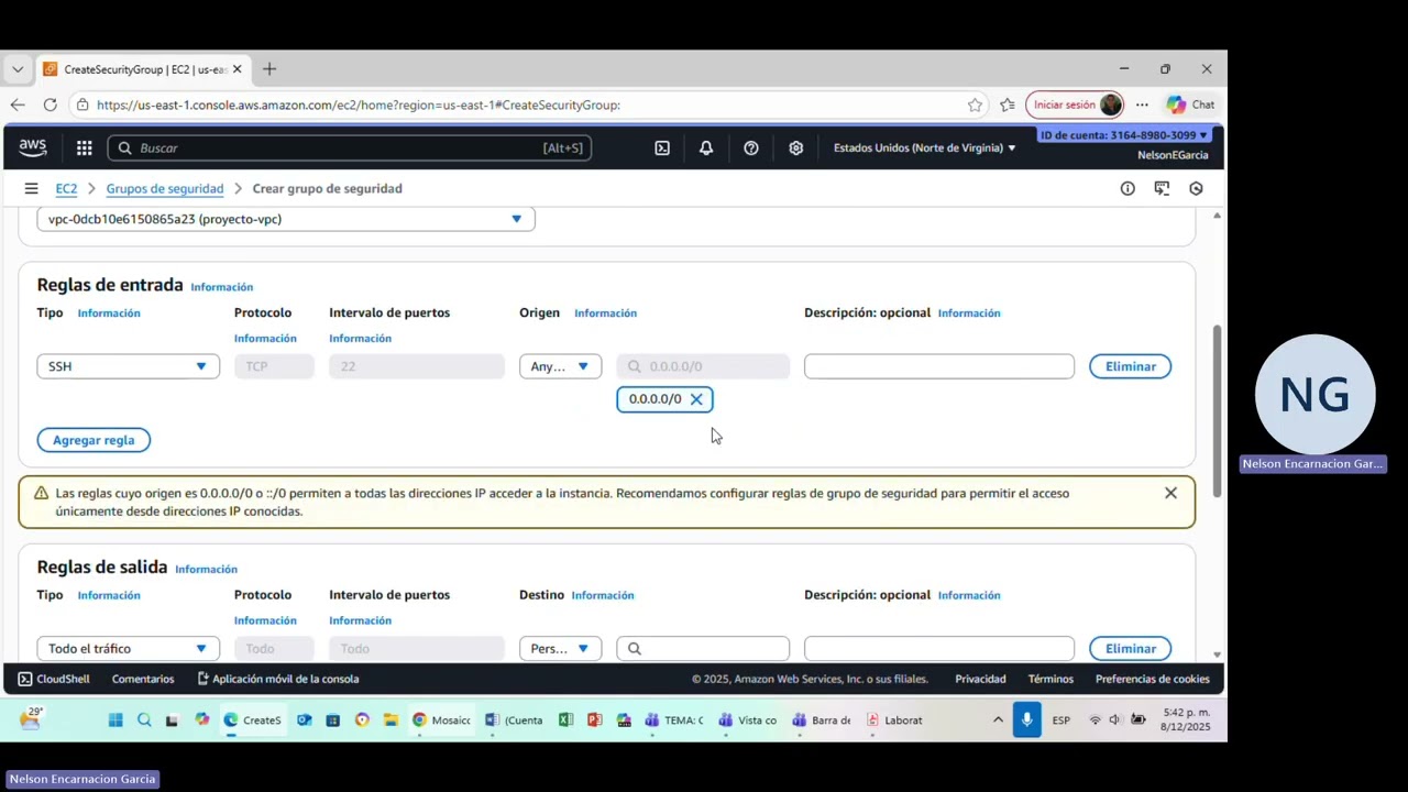 Seguridad En Cloud Computing Grabación V Explicación En Vivo Laboratorio#6 Del Módulo #III Vía Teams