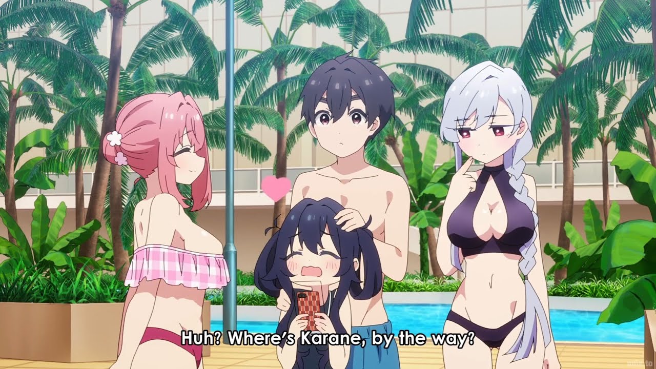 Rentaro and Girls go to Pool - The 100 Girlfriends Who Really, Really, Really Love You Episode 6