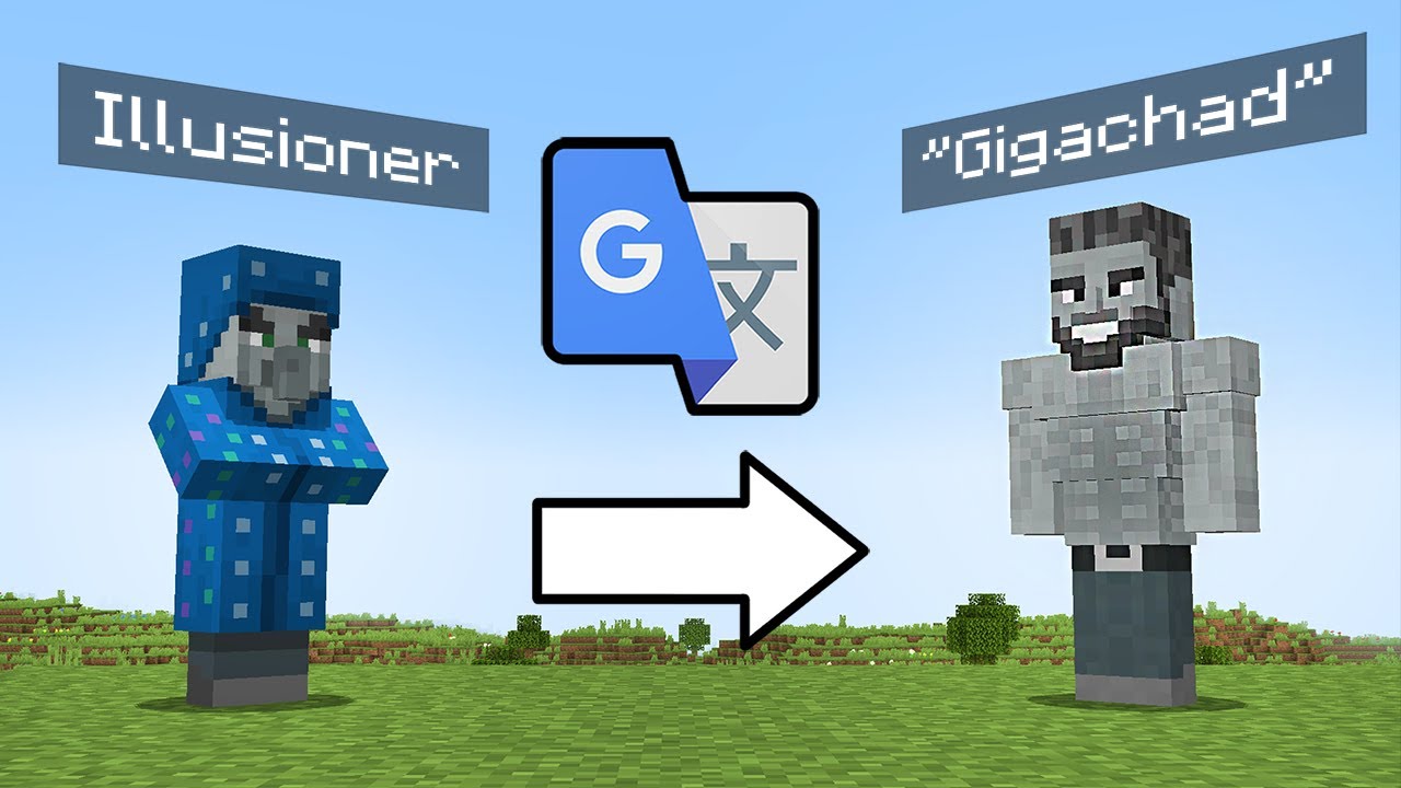 Я перевёл Minecraft Mobs через Google 600 раз