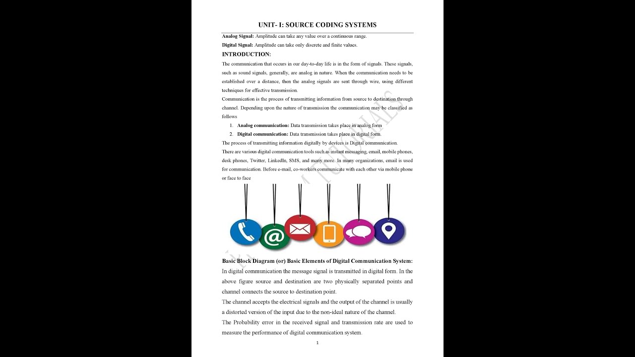 DIGITAL COMMUNICATIONS NOTES