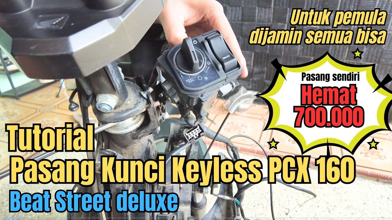 Honda Beat Street 2023 DELUXE Jadi Mewah! Cara Pasang Keyless Anti Maling Super Mudah