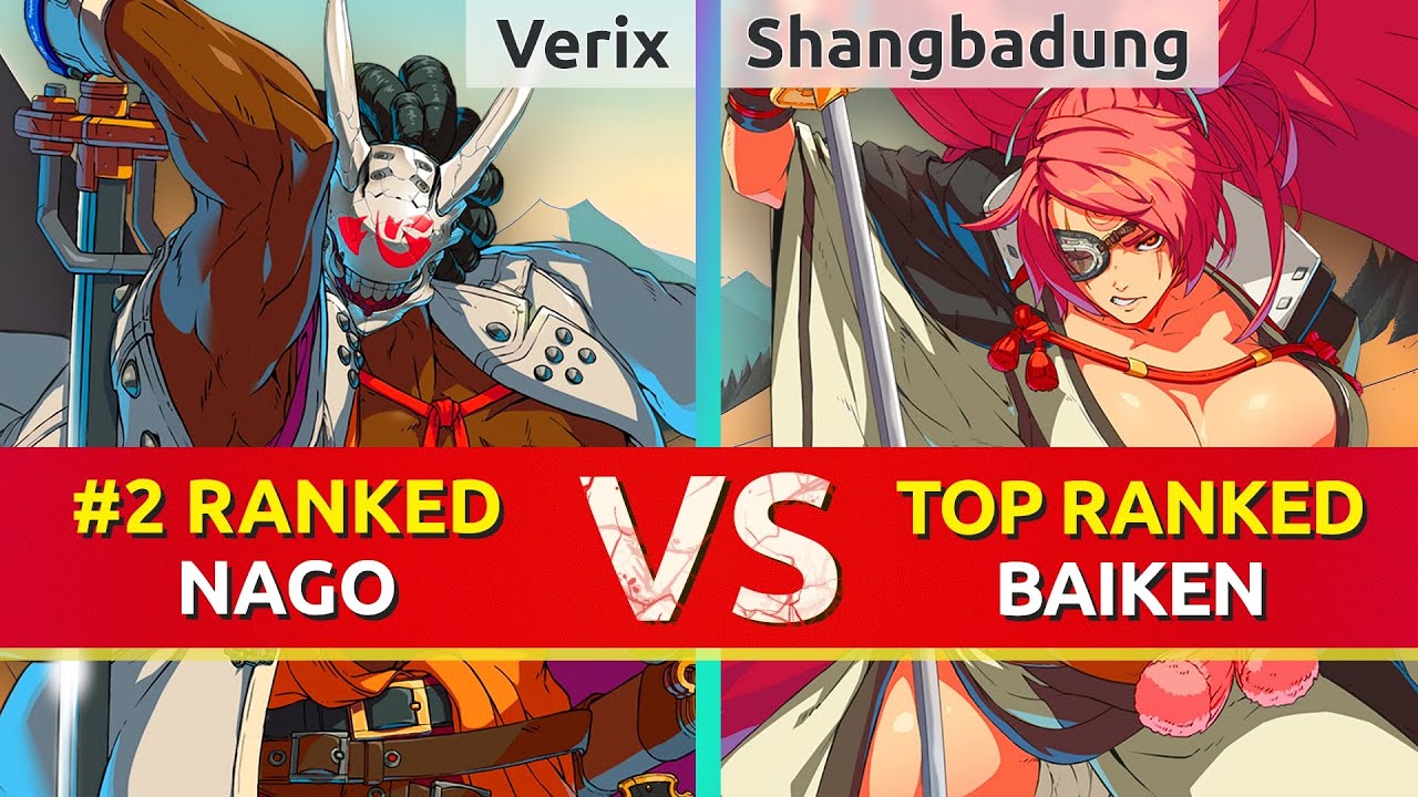 GGST ▰ Verix (#2 Ranked Nagoriyuki) vs Shangbadung (TOP Ranked Baiken). High Level Gameplay