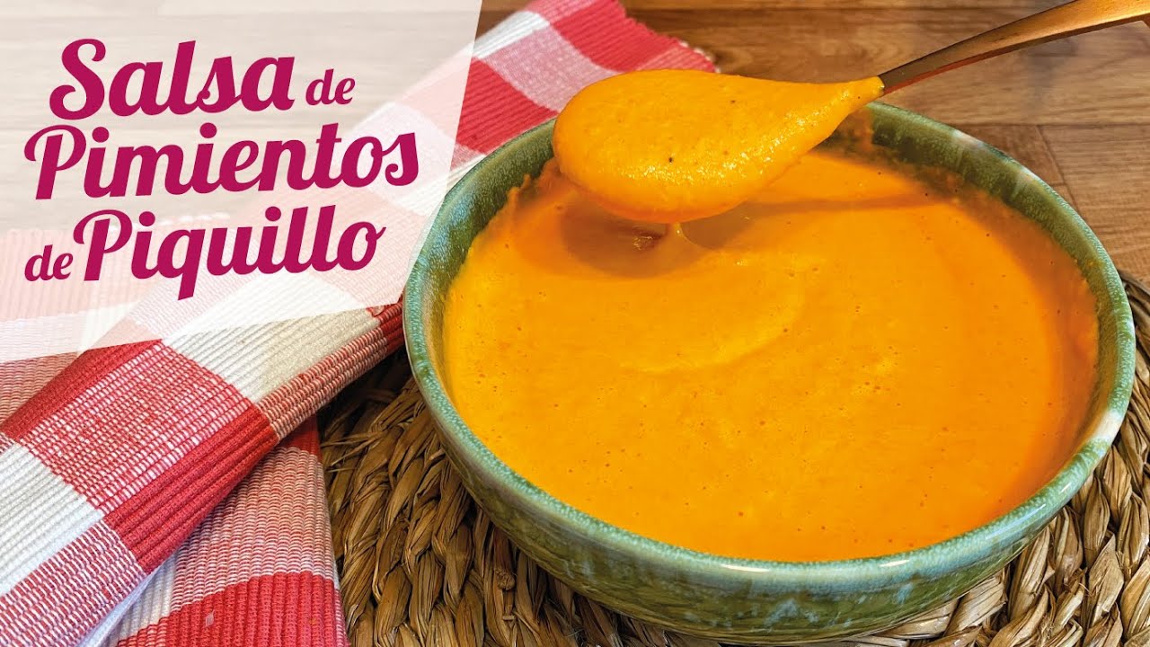 SALSA DE PIMIENTOS DE PIQUILLO 🫑 Receta fácil de salsa para carne