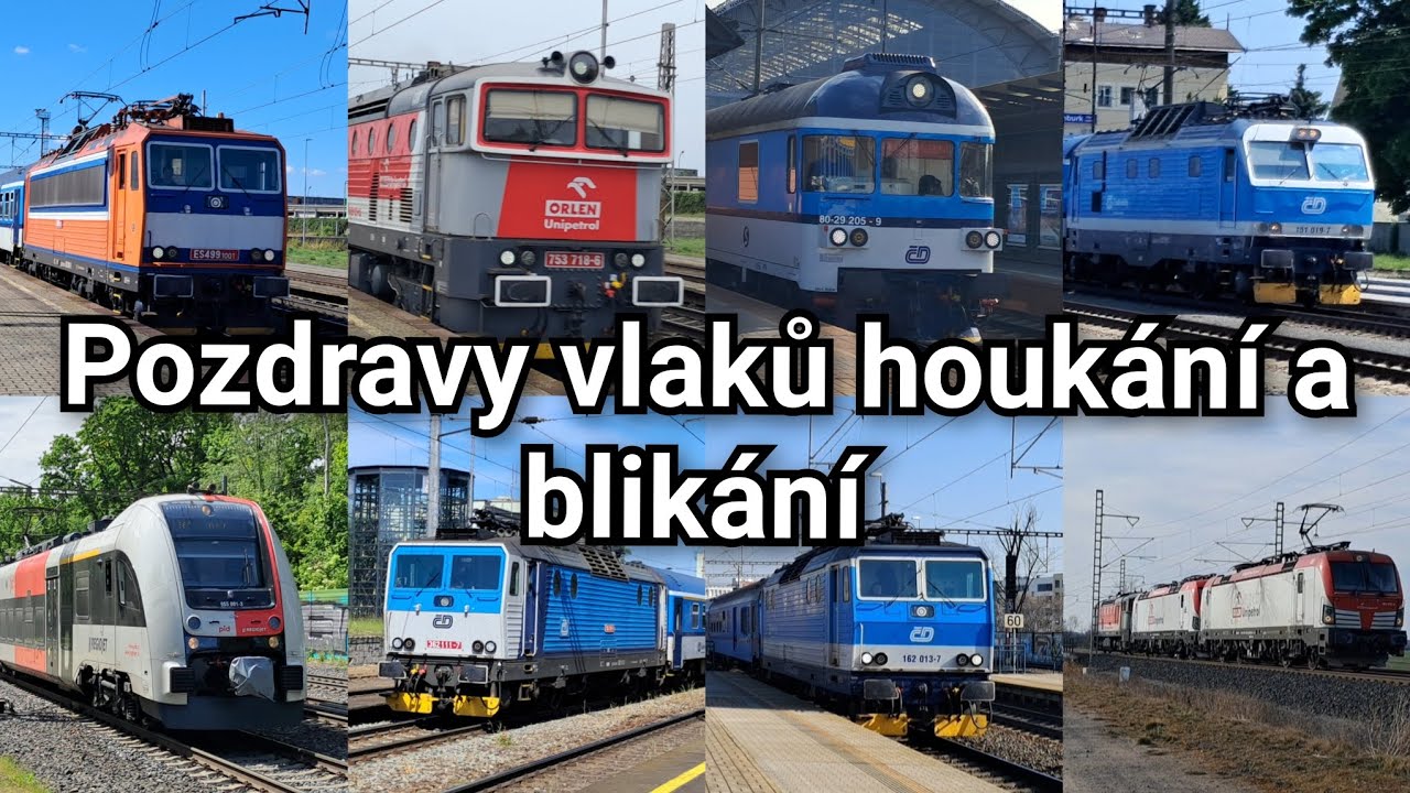 Pozdravy vlaků houkání a blikání za rok 2025 