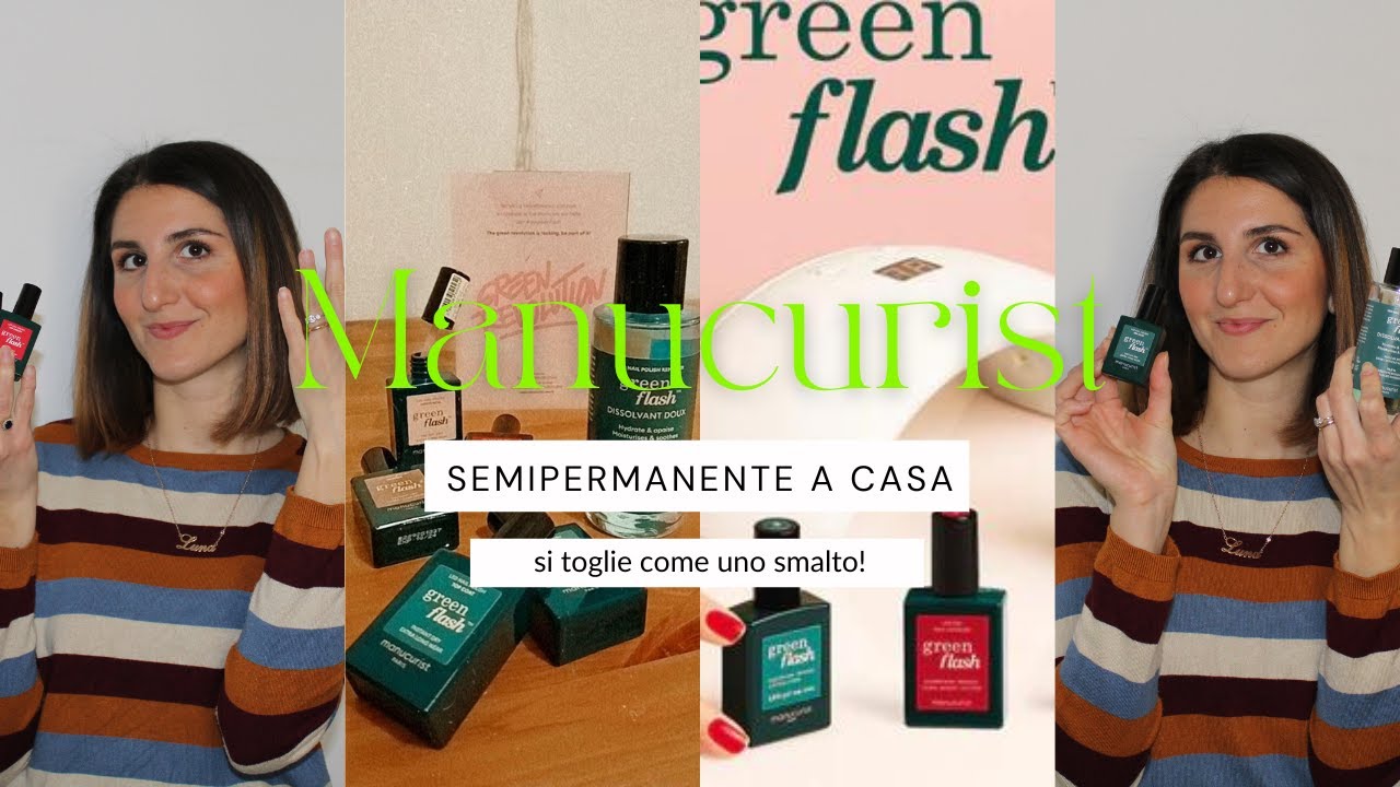MANUCURIST: SEMIPERMANENTE GREEN, si TOGLIE come uno SMALTO! -review-  #green #nails