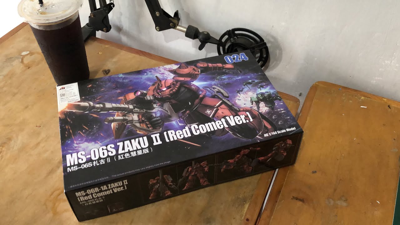 UNBOXING HG ZAKU II CHAR RED COMET VER BOOTLEG