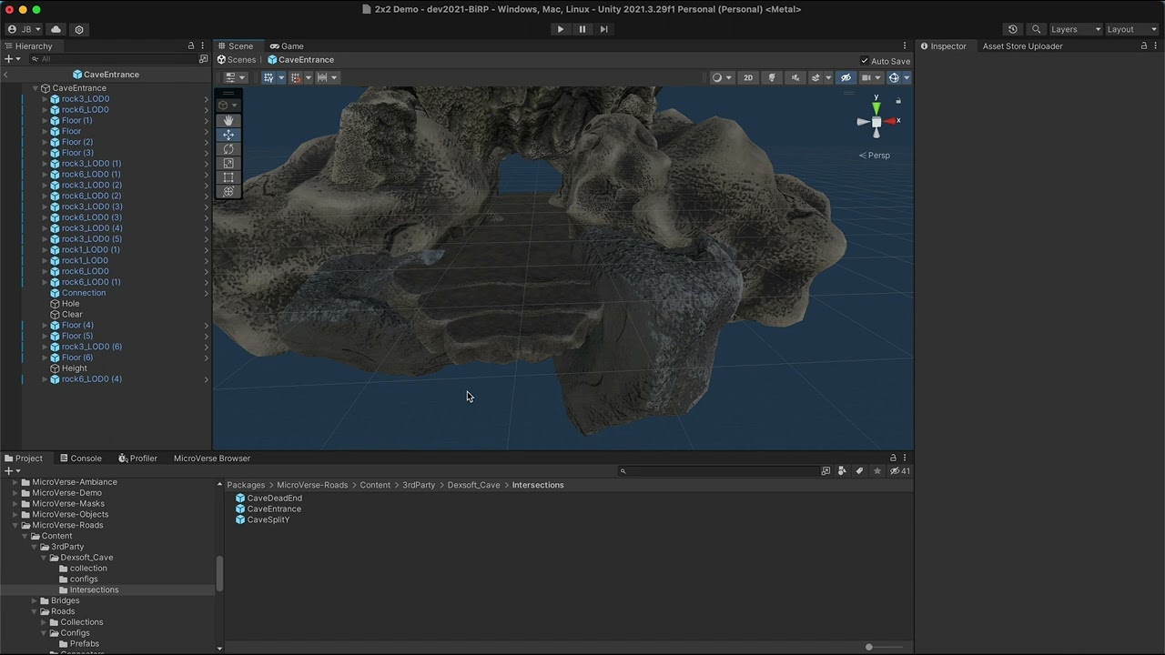 MicroVerse - Creating Caves with MicroVerse Roads