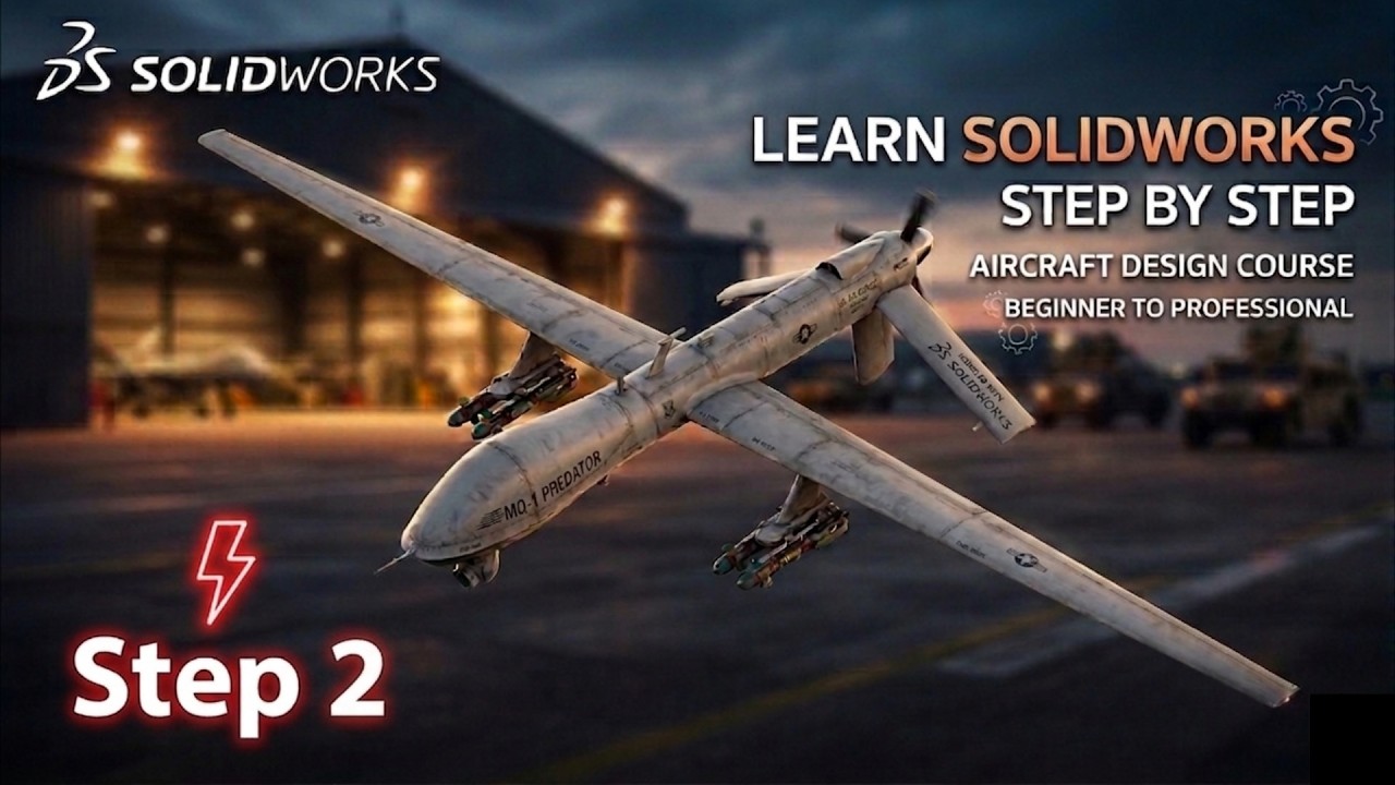 Step 2 Design MQ-1B Predator Drone by SOLIDWORKS.