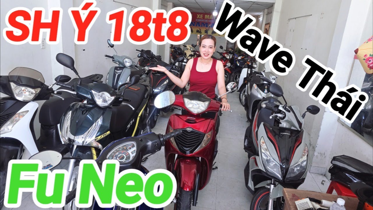 Chị Đẹp lên Wave Thái Fu Neo SH Ý 18t8 Vespa Spint Wave S100 Dream Thái ở xe máy Nam An SG