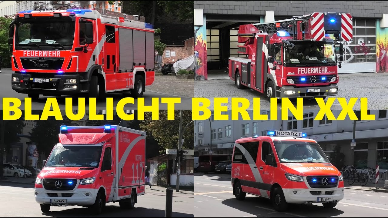 🚨🚒 [BERLIN XXL] NEUES LHF + ALTE RESERVE DLK + NEUE RTW BF BERLIN UVM! #MontisEinsatzfahrten 🚒🚨