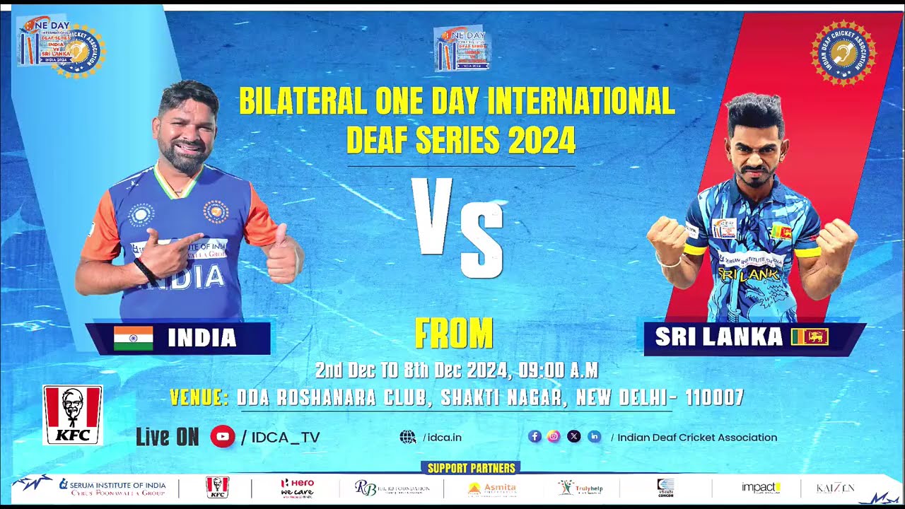 Full footage: INDvsSL | ODI Deaf 2024 Series | 1st of 5 ODI matches | 2 Dec 2024 |