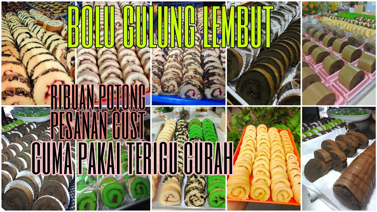 cuma pakai terigu curah jadi bolu gulung super lembut,mudah bikinnya walaupun pesanan membludak