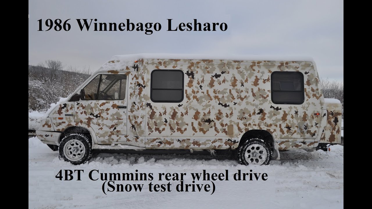 1986 Winnebago Lesharo 4BT Snow Test Drive