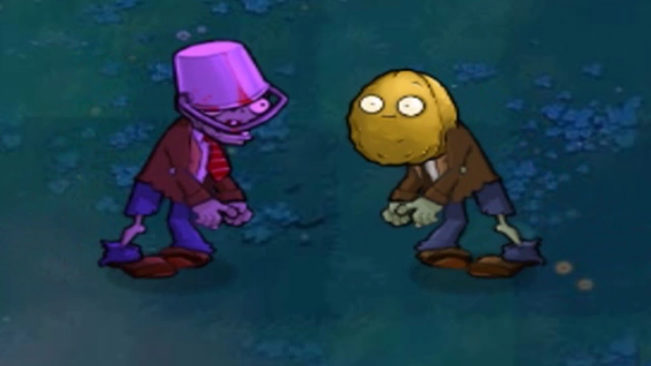 1 Buckethead Zombie vs 1 Wall-Nut Zombie FIGHT // Plants vs Zombies