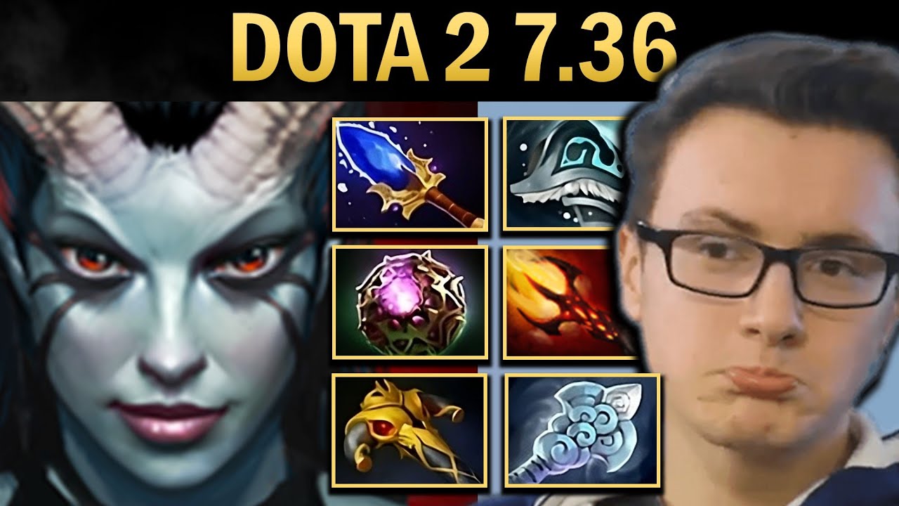 Queen of Pain Gameplay Miracle with 16 Kills and Shivas - Dota 2 7.36