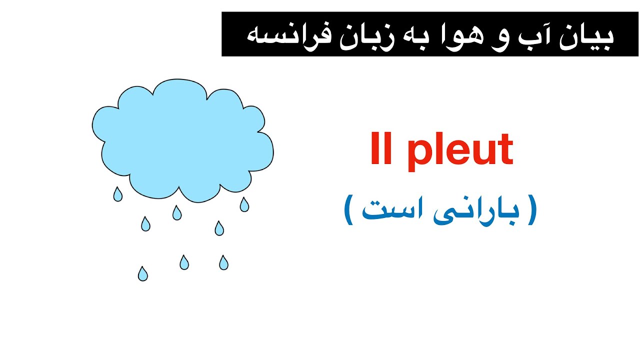 بیان وضعیت آب و هوا به زبان فرانسه