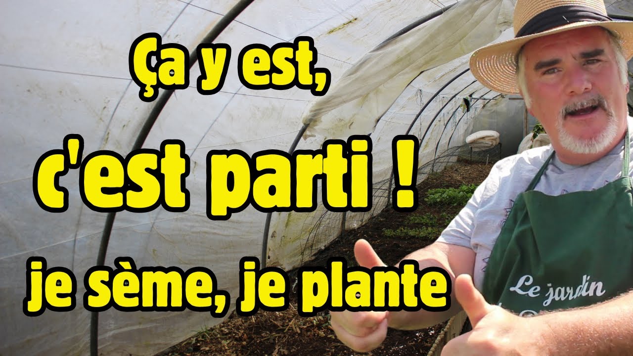 Ça y est, c'est le printemps ! On sème et on plante sous le tunnel !