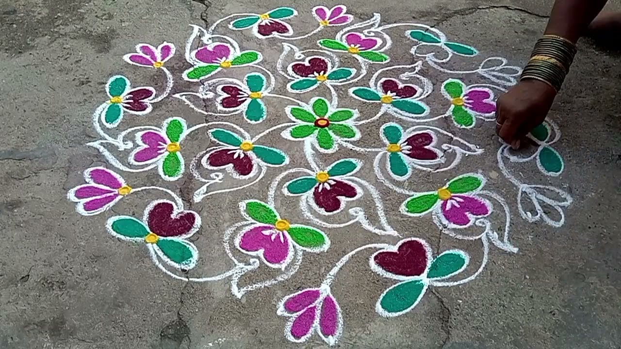 Ugadi festival special rangoli and simple and beautiful rangoli designs 