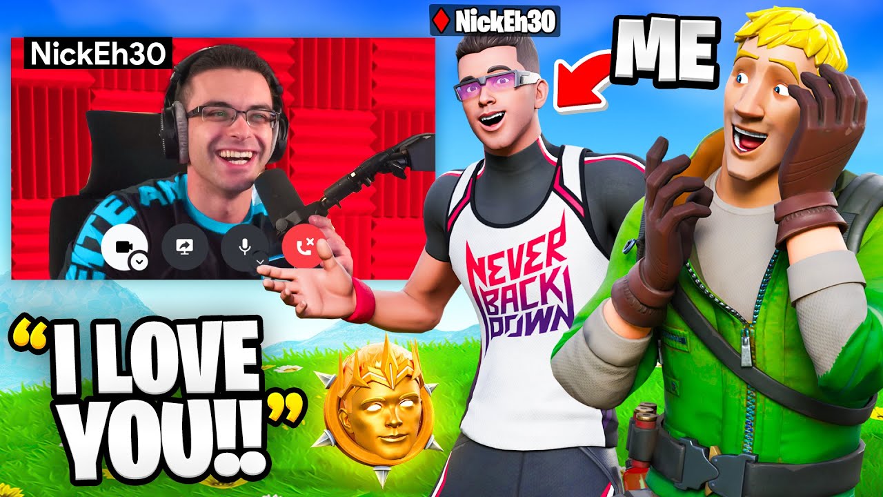 I Pretended To Be Nick Eh 30 In Fortnite