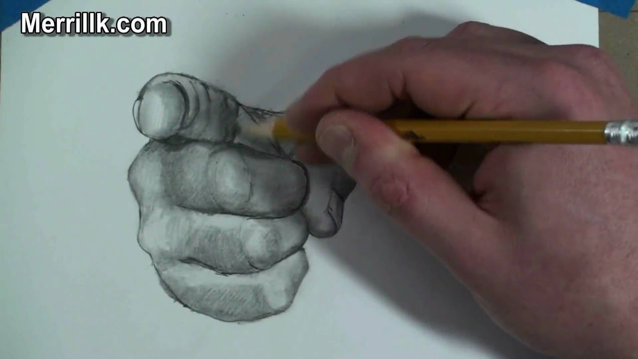 How to Draw the Hand Step by Step- Pointing Finger Uncle Sam  Gesture