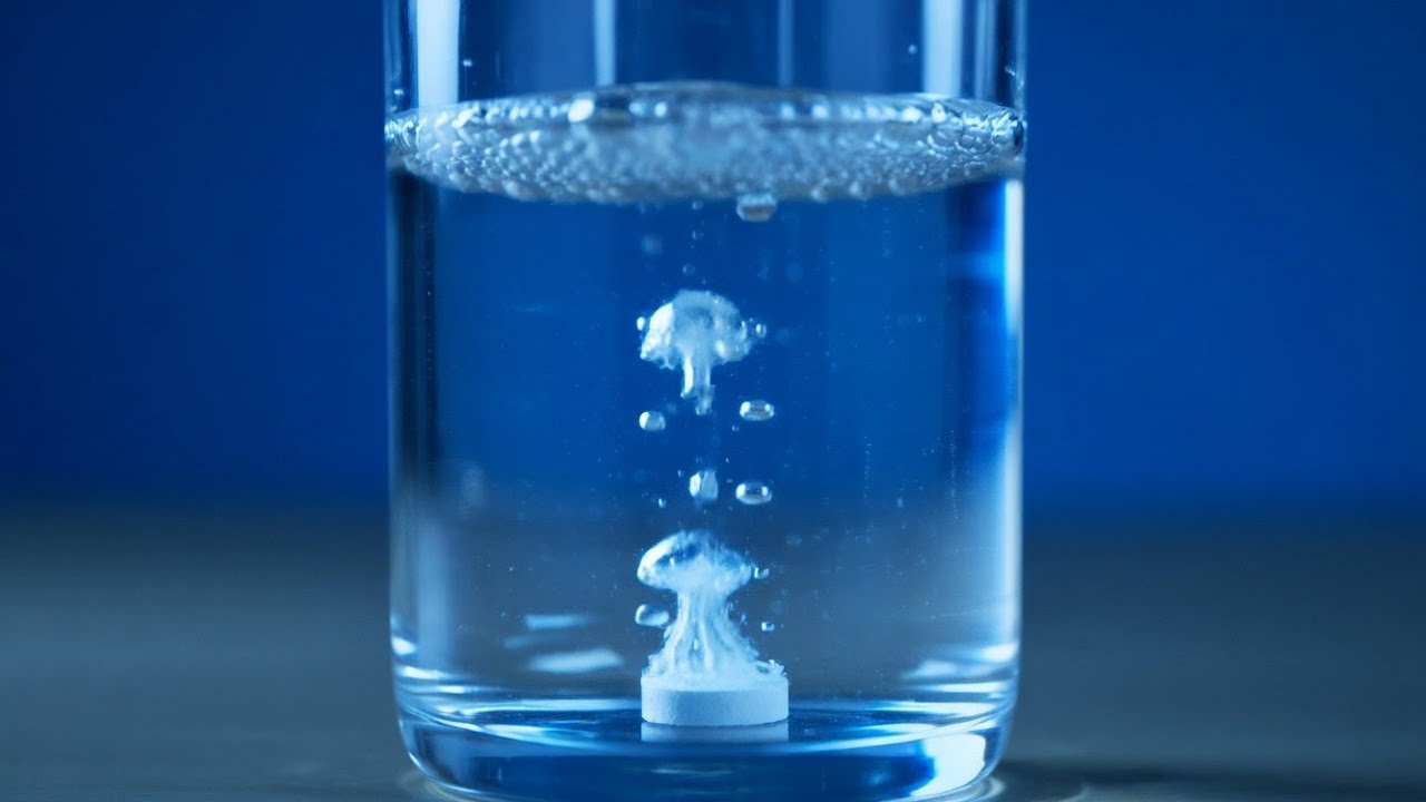 Effervescent Melatonin Tablet Fizzing in Glass – Deeply Relaxing Sleep Sounds No Mid-Roll Ads 10 Hrs