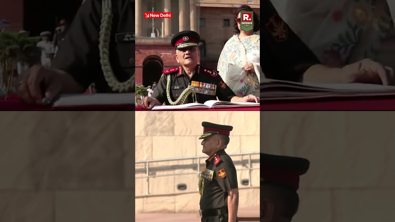 Outgoing CDS General Anil Chauhan Bids Farewell After Guard of Honour in New Delhi