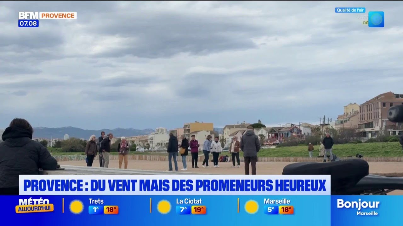 Provence : du vent mais des promeneurs heureux
