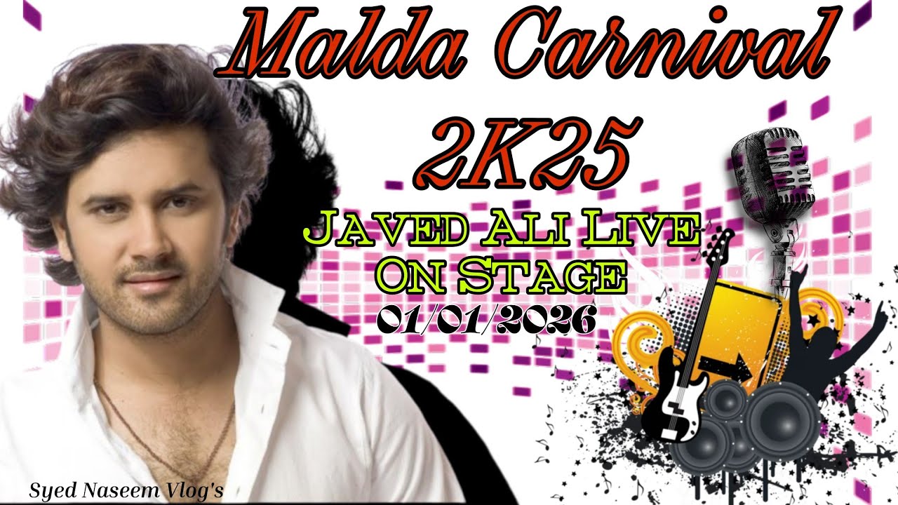 Malda Music carnival 2k25 | Javed Ali live on stage | New year celebration 2026.#javedali #malda 