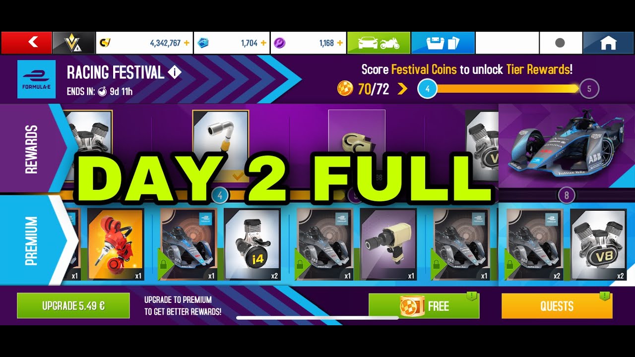 Asphalt 8, Formula E Gen2, Day 2 Full Festival Check Out
