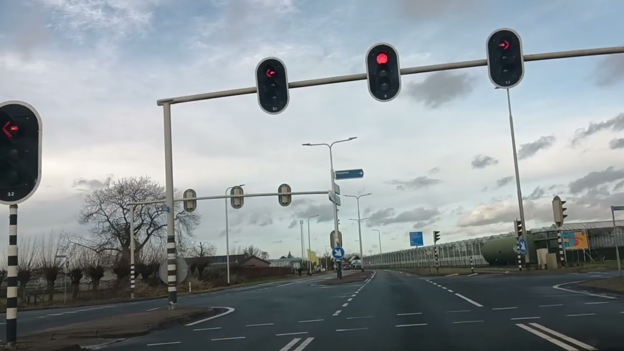 Driving from Dongen to Bruinsse Netherlands 