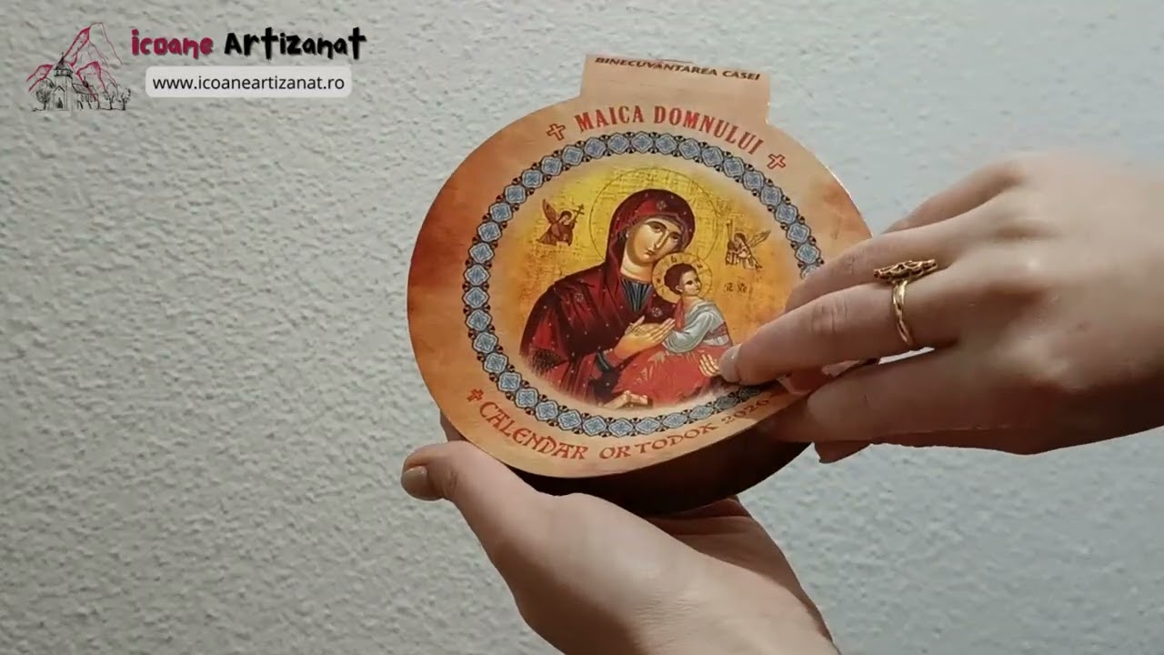 Calendar 2026 Creștin Ortodox Cu Magnet De Frigider + Cadou Papirus Cu Rugăciune (Papirus Divers)