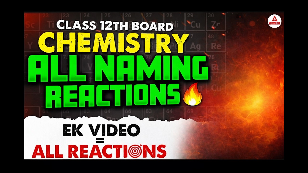 Class 12 Chemistry All Naming Reactions Explained  | Board Exam Chemistry & NEET 2026 Preparation