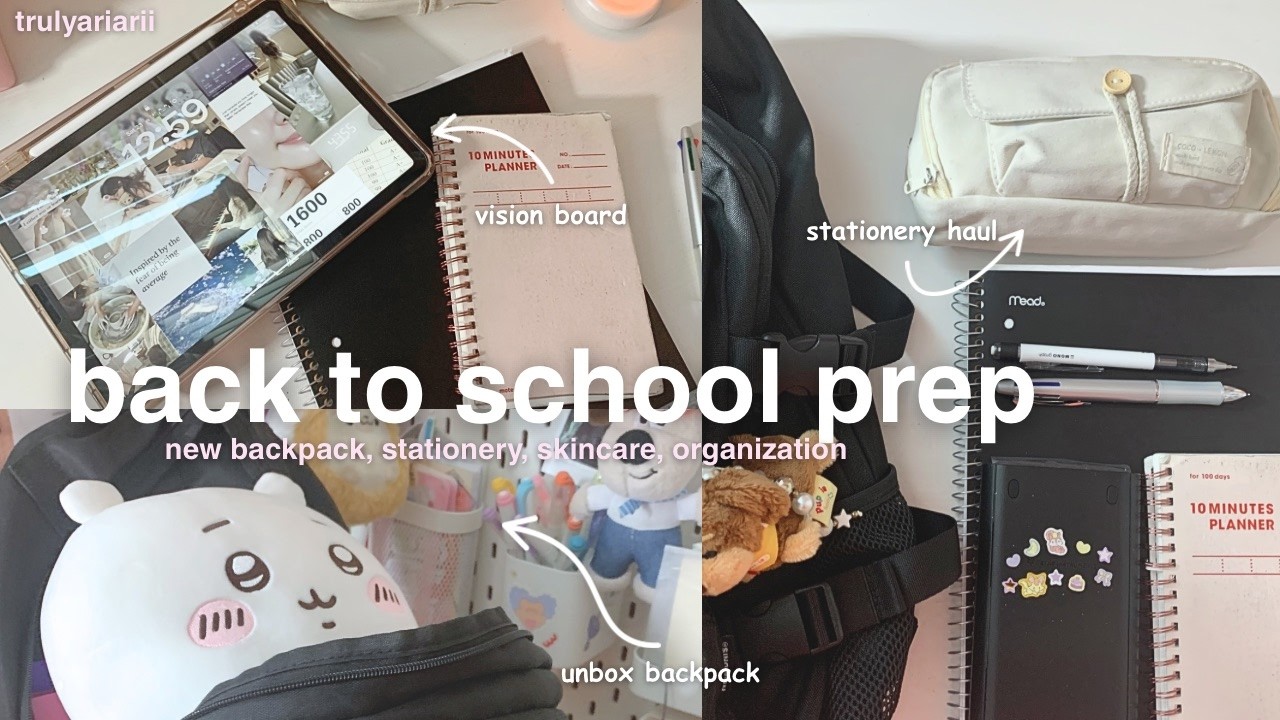 back to school prep 2025 🎀📓 : what’s in my bag, Pinterest girl, vision board, self-care & hauls