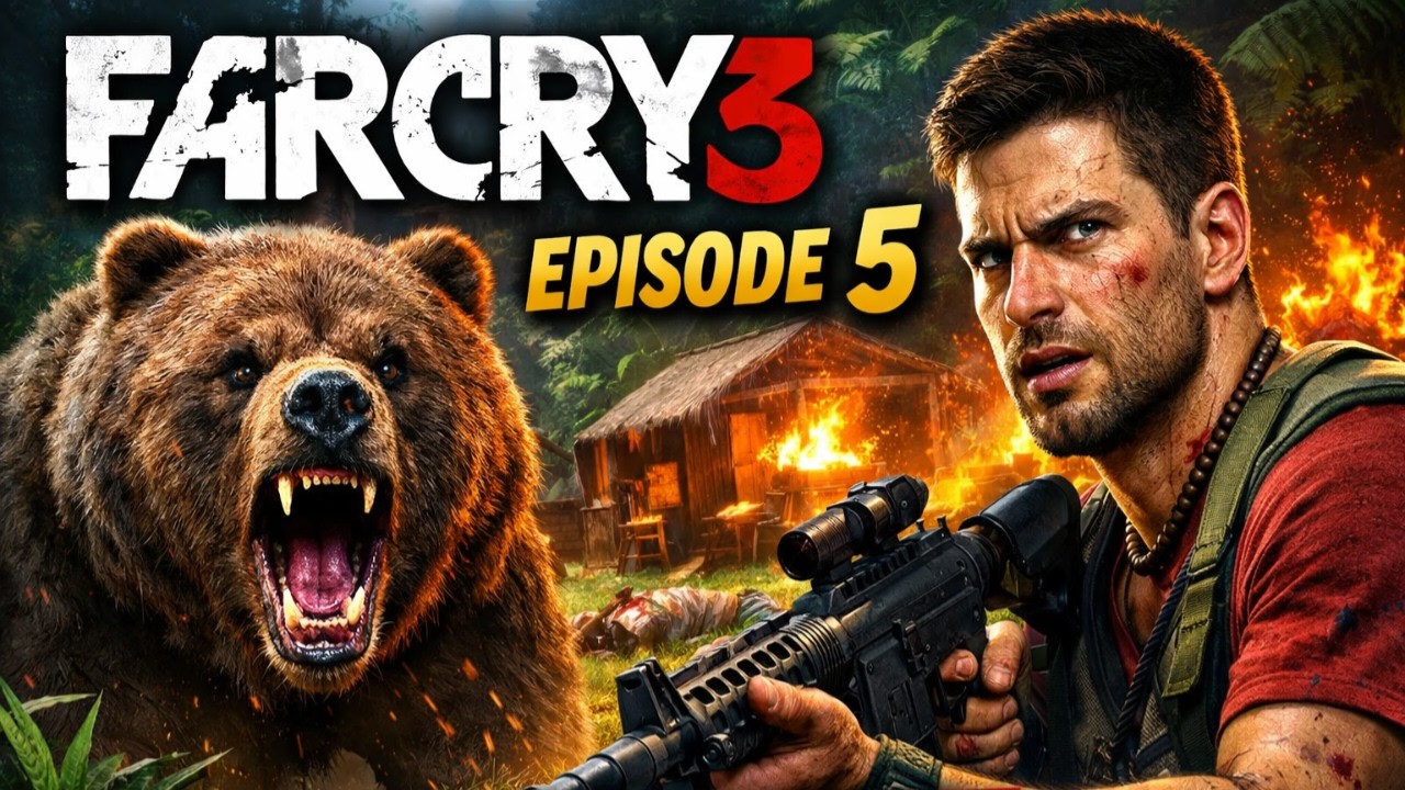 වලස් දඩයම | FAR CRY 3 EP 5 PART 2 | BEAR & SHARK HUNT | SINHALA WALKTHROUGH