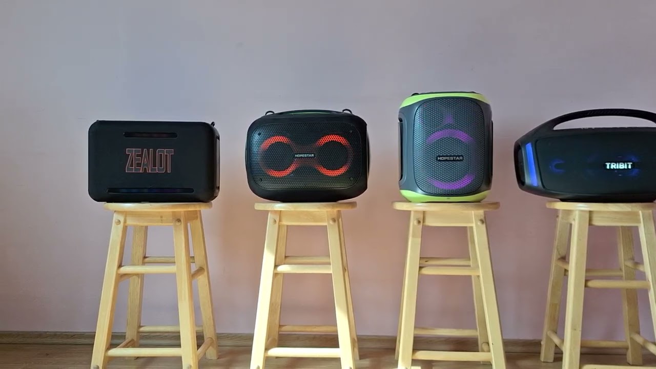 Zealot s95 vs Hopestar partybox vs Hopestar party 130 vs Tribit Stormbox Blast2 sound test