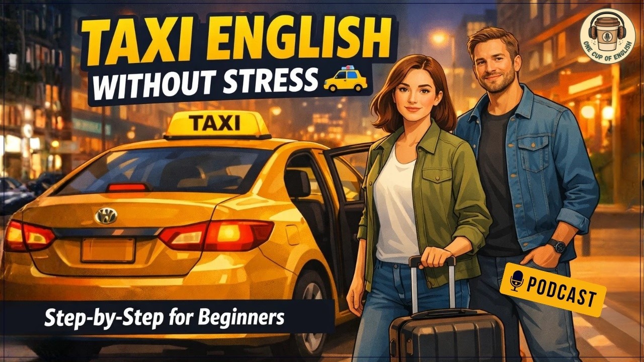 Driver Called You? 😰 What to Say in a Taxi in English (A2–B1 Real Lesson)