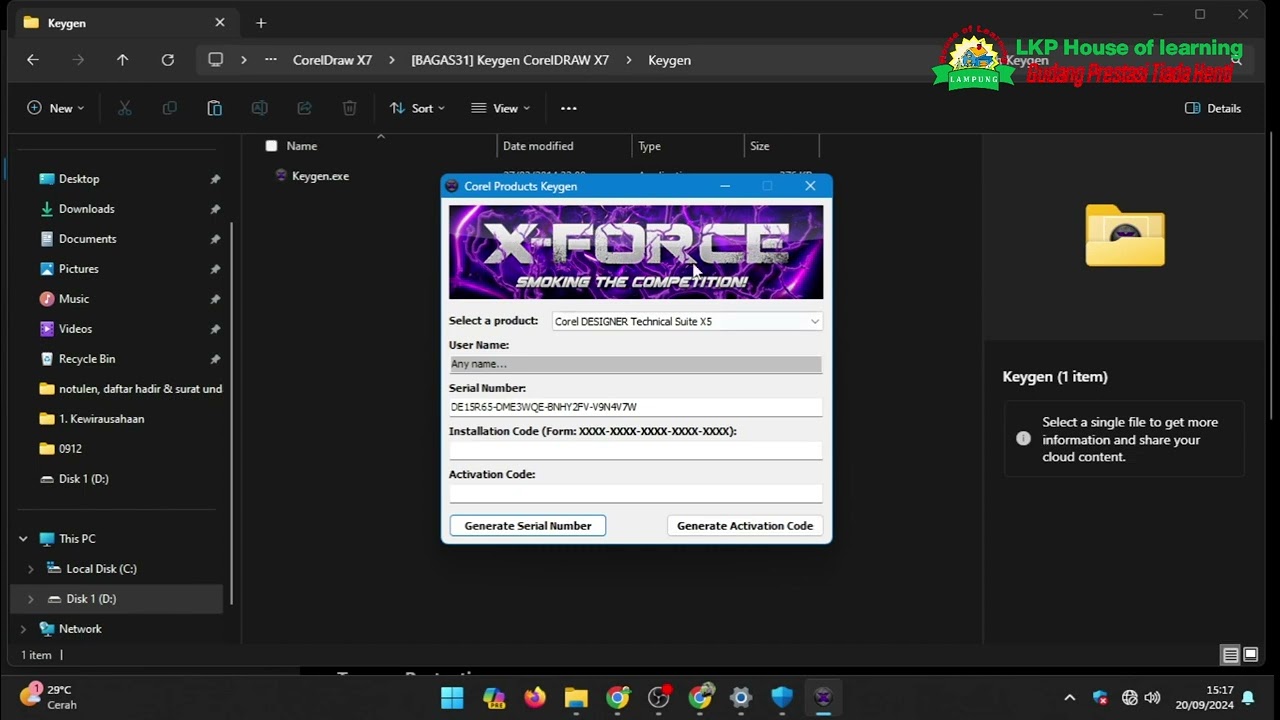 Tutorial Install CorelDraw X7