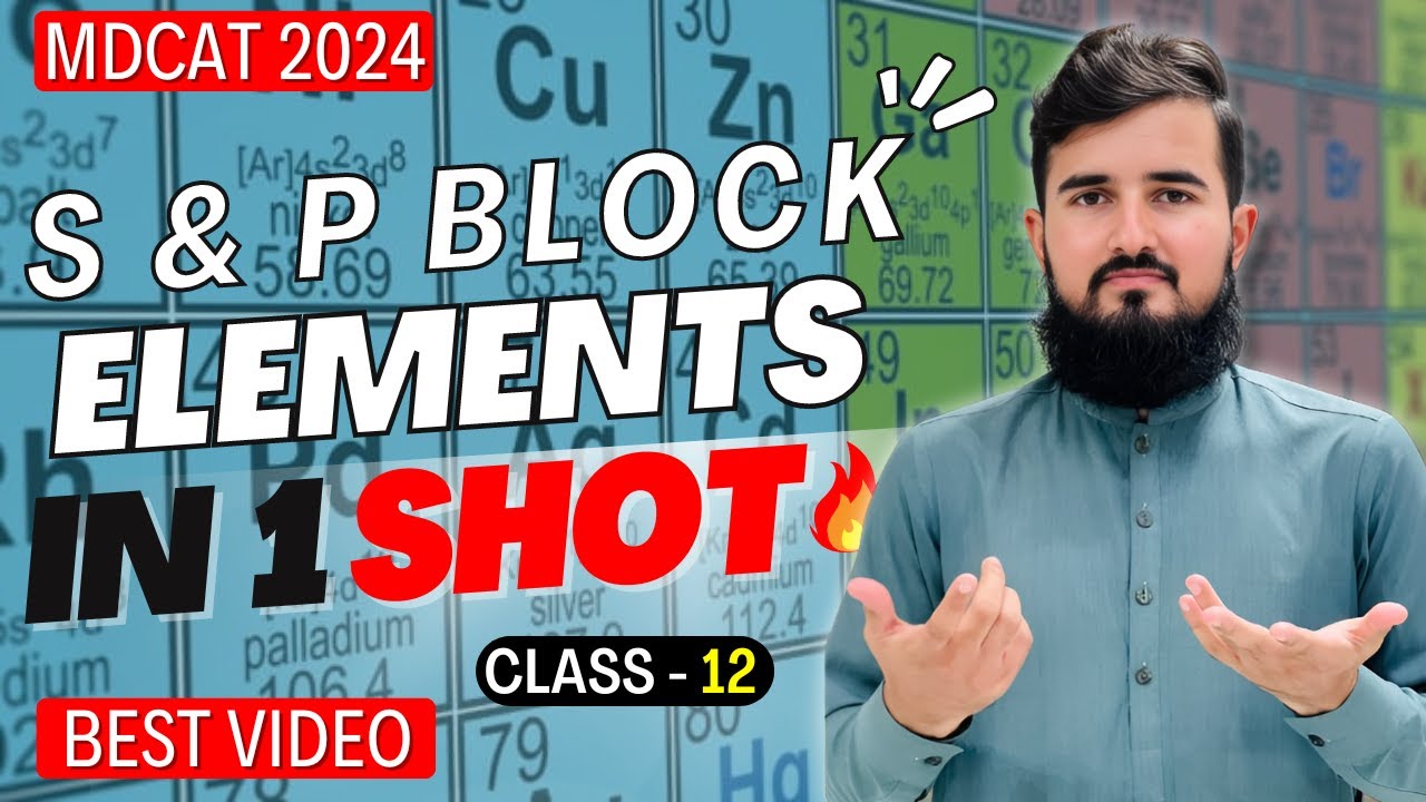 S & P Block Elements Full Chapter In One Shot Video By Sir Samiullah | Chemistry Class 12