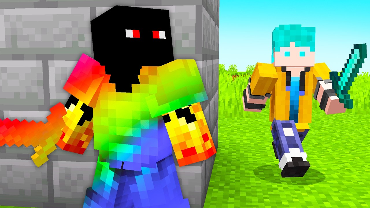 ИГРОК В РЕЖИМЕ БОГА против ОБЫЧНОГО ОХОТНИКА в MINECRAFT