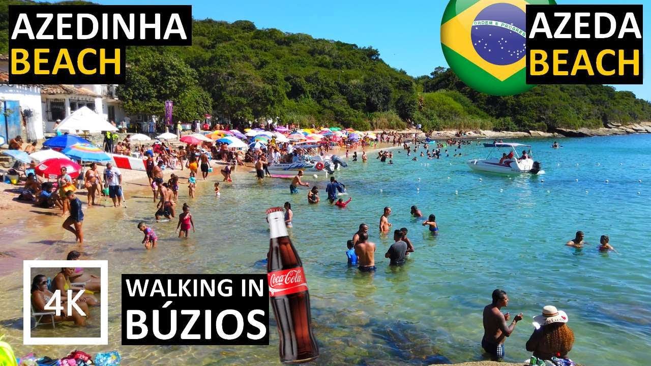 [4K] Walking on Azeda and Azedinha beaches - B&uacute;zios, Brazil