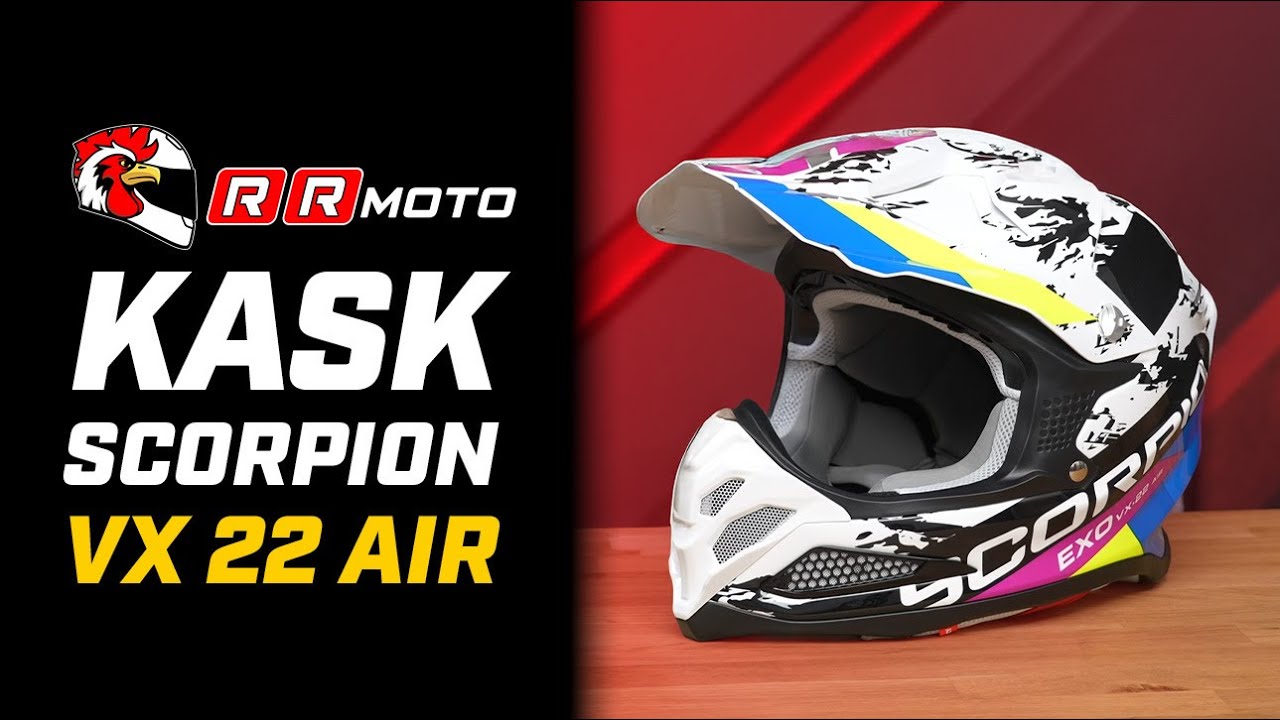 SCORPION VX 22 AIR - lekki i wytrzymały kask na offroad enduro motocross