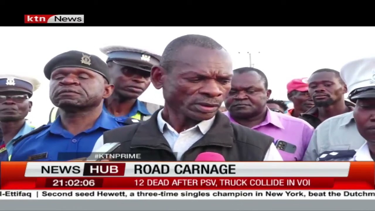 13 people killed, four others injured in a road accident involving a PSV and a truck at Ndii