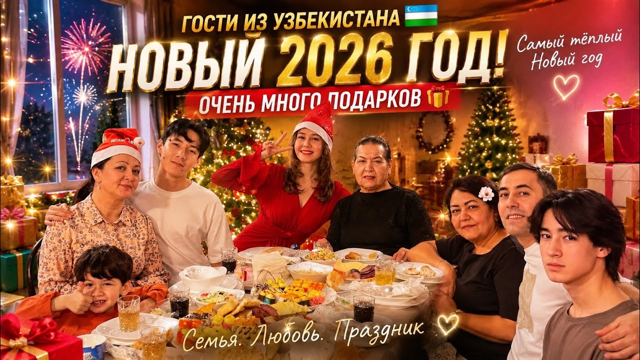 ГОСТИ ИЗ УЗБЕКИСТАНА 🇺🇿| ОЧЕНЬ МНОГО ПОДАРКОВ | НОВЫЙ 2026 ГОД!!!!
