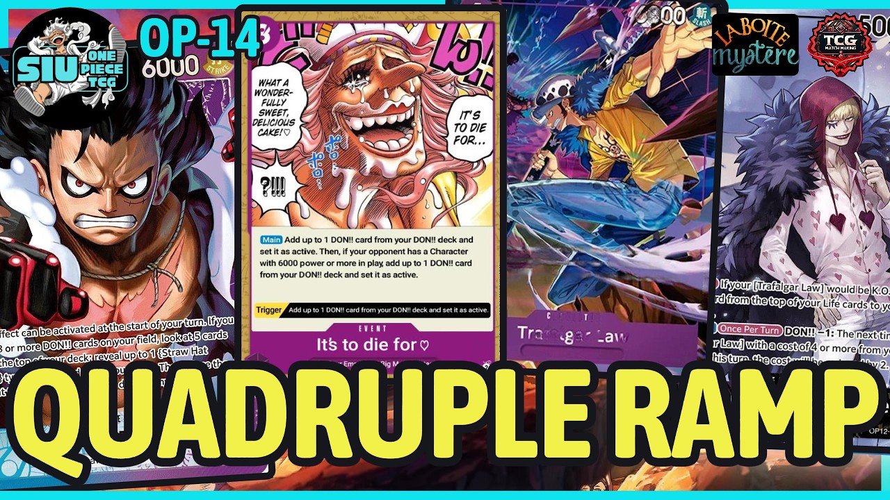 QUADRUPLE RAMP! [OP14-EB04] 🔵🟣 UP Luffy VS. 🟣🟡 Rosinante 🎮 GAMEPLAY
