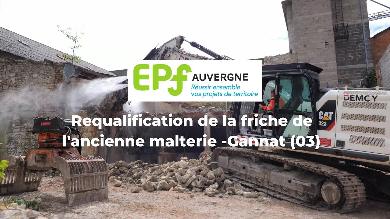 Timelapse EPF Eiffage 2023 - Requalification de la friche de l'ancienne malterie de Gannat.