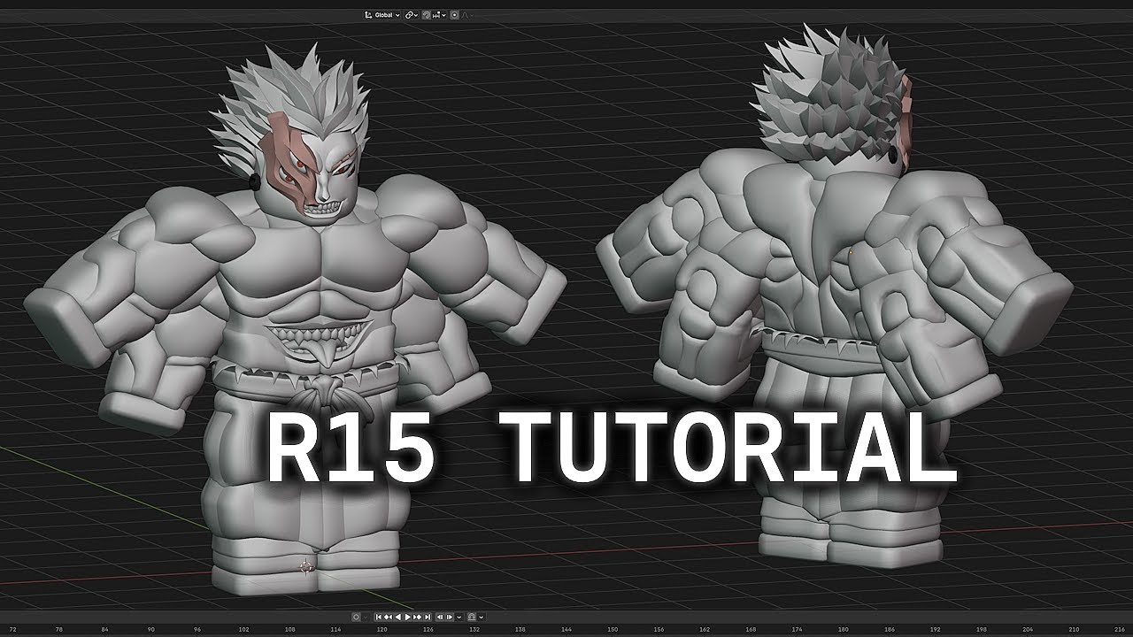 R15 sukuna 3d modeling tutorial [PART 1/3 POLY MODELING]