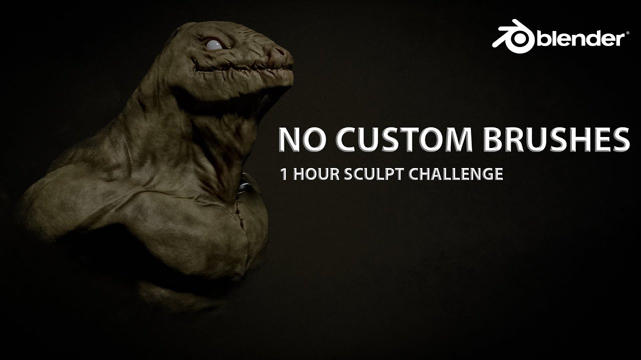 Speed Sculpting with ONLY Default Tools | Blender Timelapse (Creature Concept)