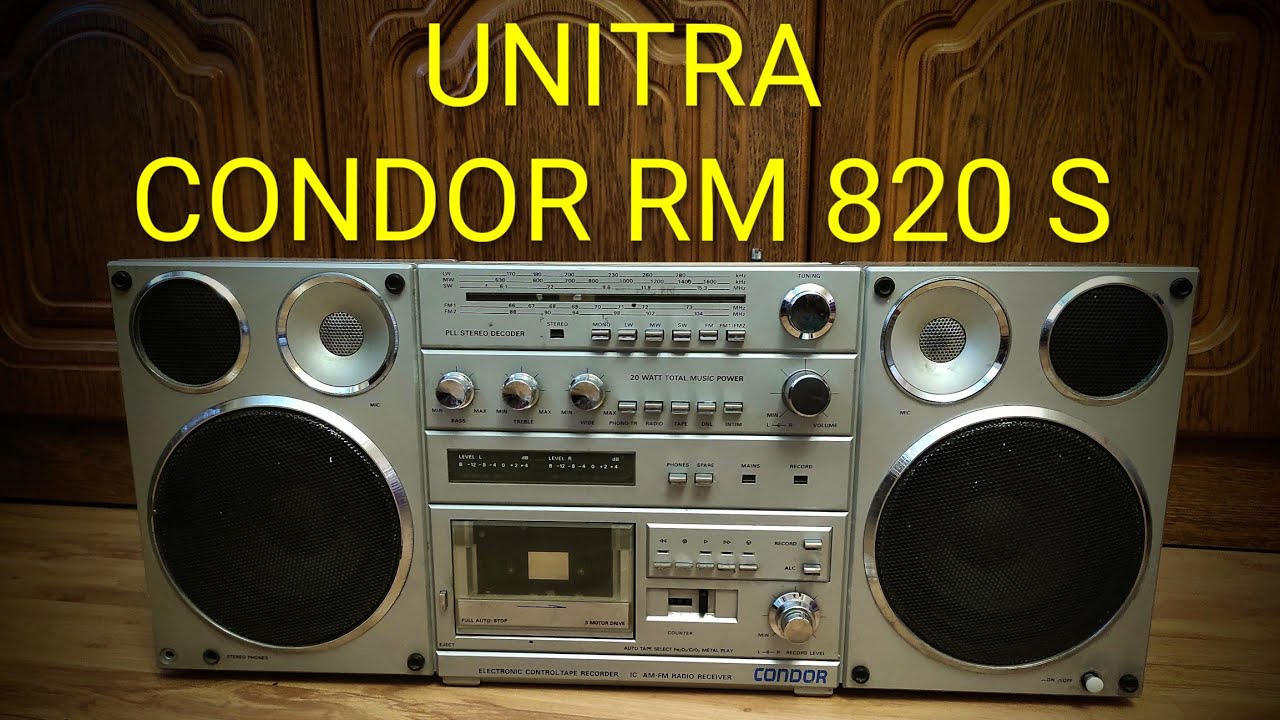 UNITRA CONDOR RM 820 S - Kultowy radiomagnetofon z czas&oacute;w PRL-u 