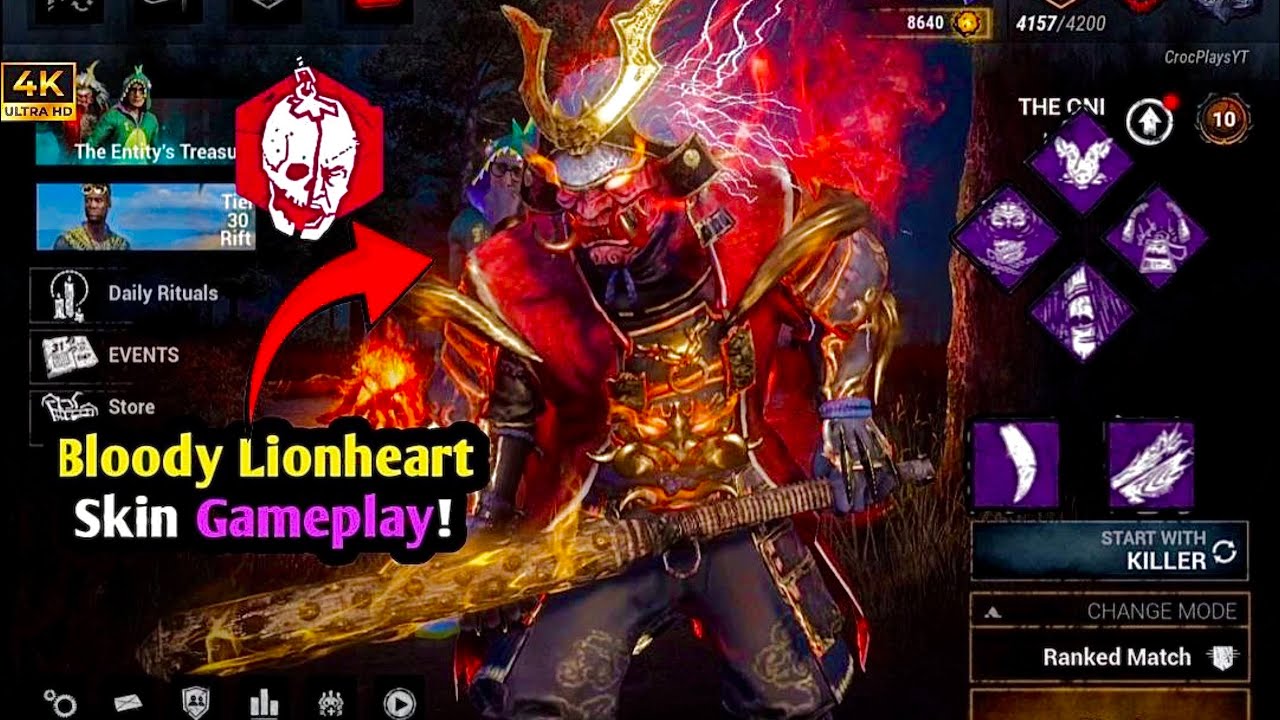 Bloody Lionheart-Oni Skin Gameplay! | Dead By Daylight Mobile #dbdmofficialcc